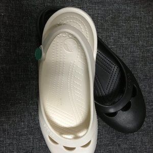 Crocs Slingback Rosette Flats